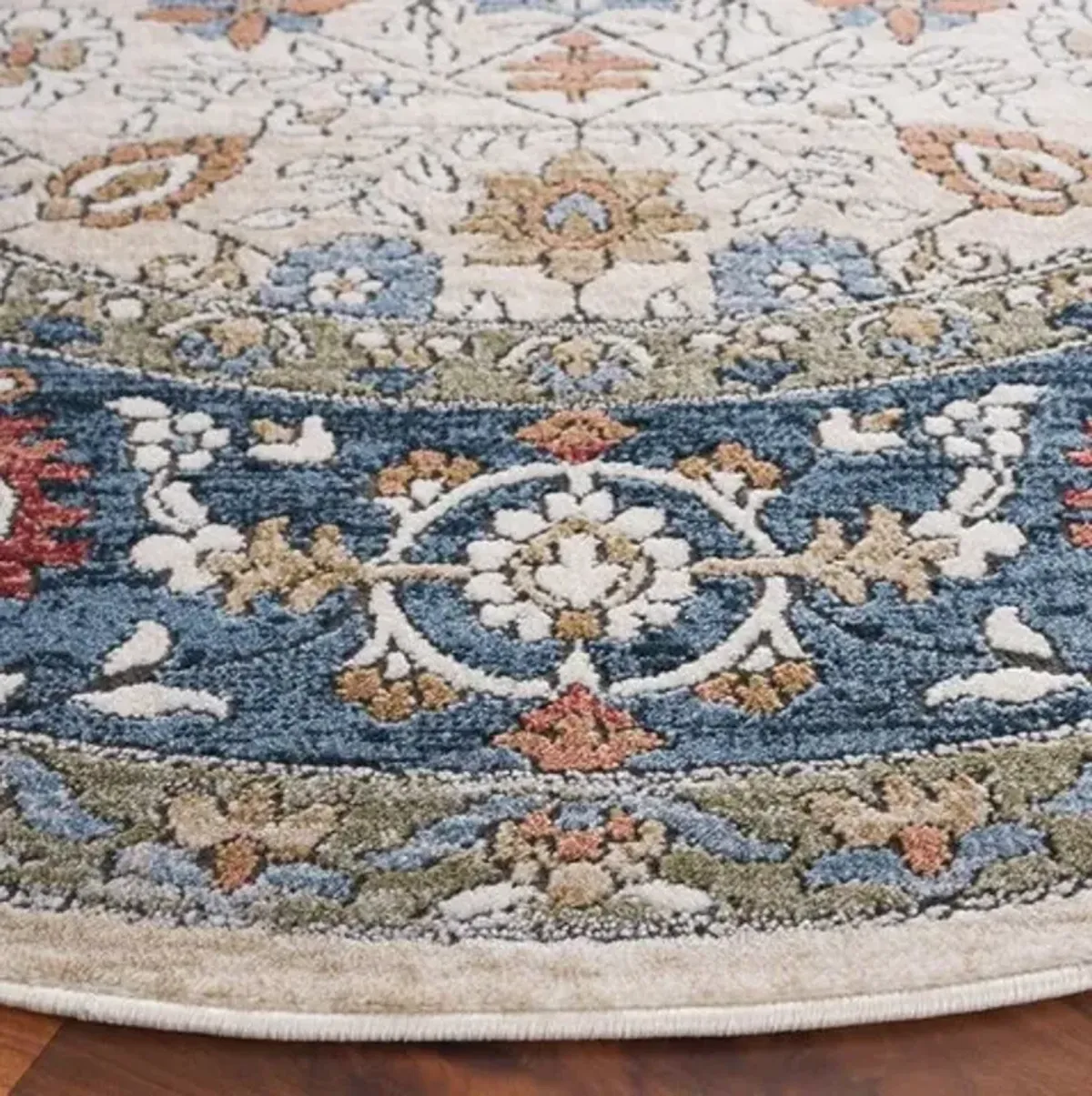 ROSEWOOD 106 Blue 6'-7' X 6'-7' Round Round Rug