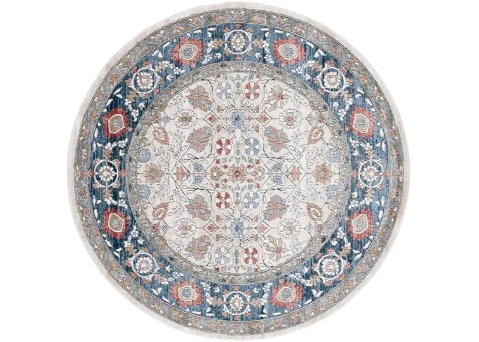 ROSEWOOD 106 Blue 6'-7' X 6'-7' Round Round Rug