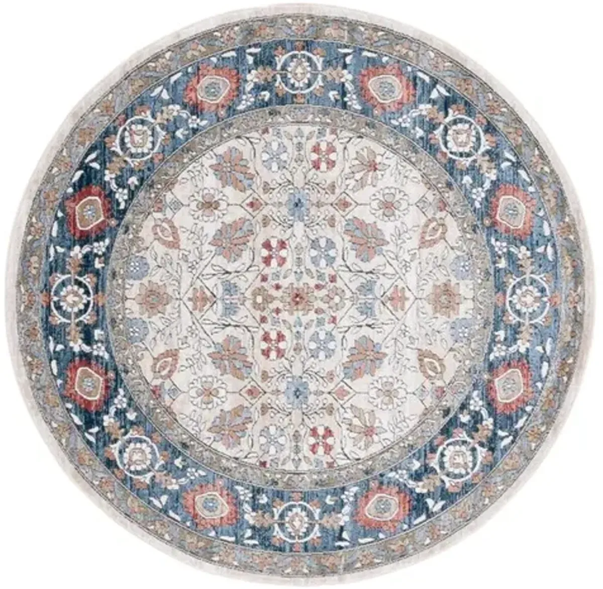 ROSEWOOD 106 Blue 6'-7' X 6'-7' Round Round Rug