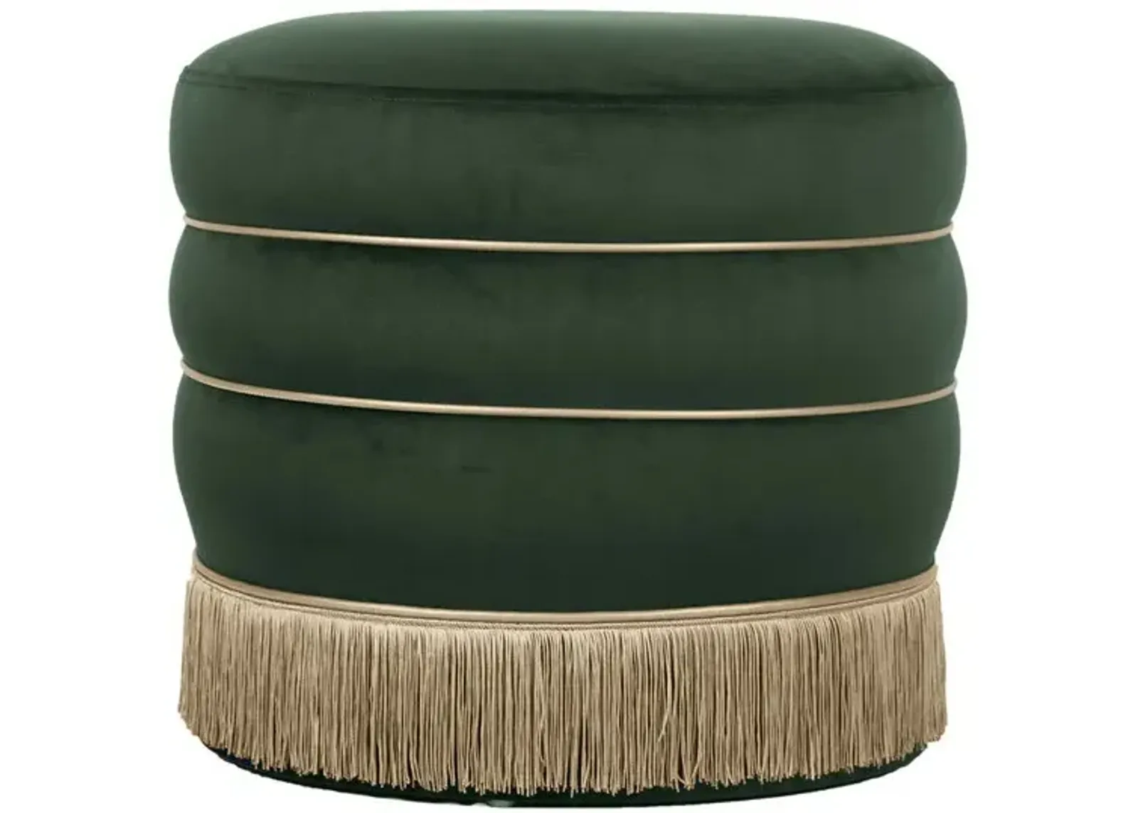 Lakka Green Velvet Ottoman