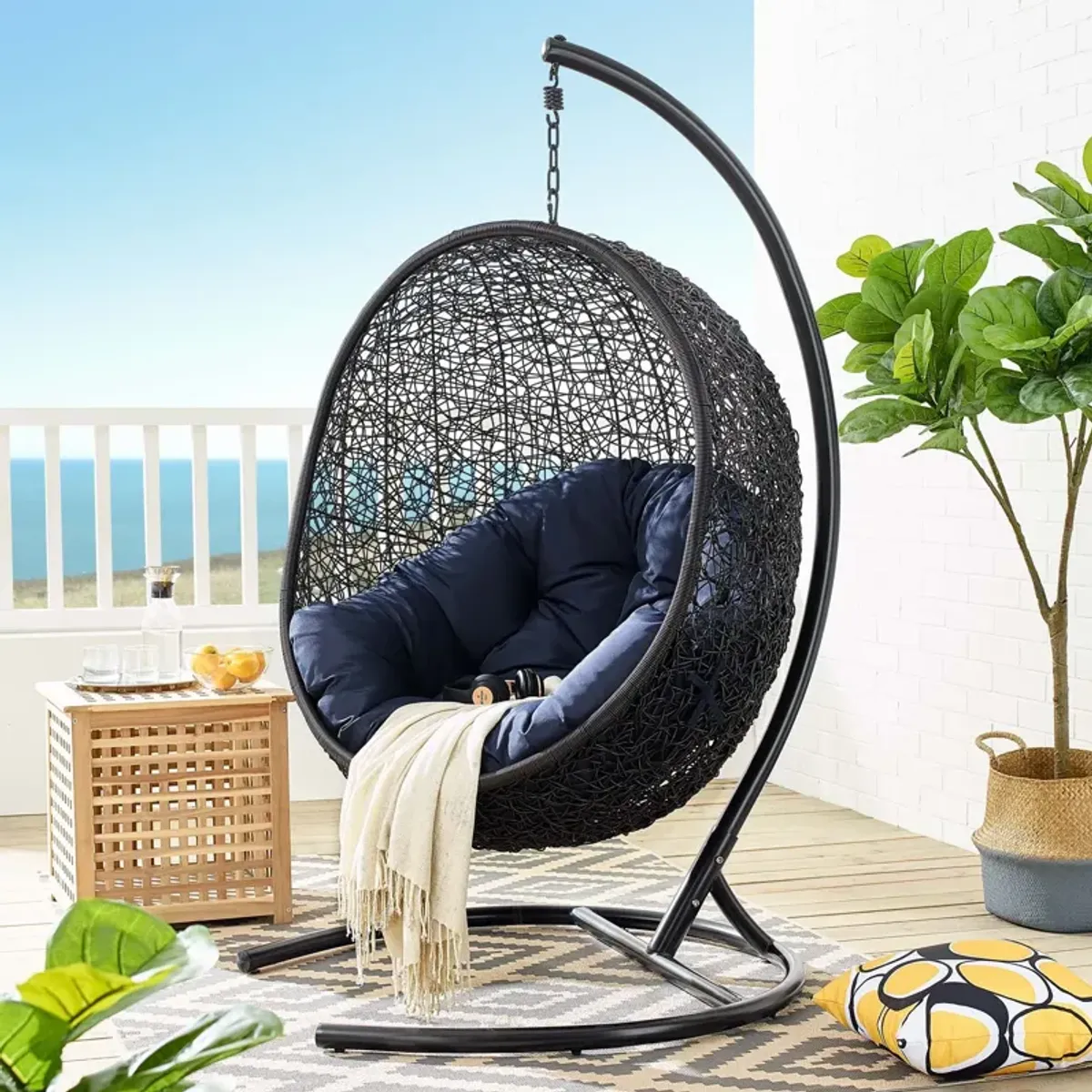 Encase Swing Outdoor Patio Lounge Chair