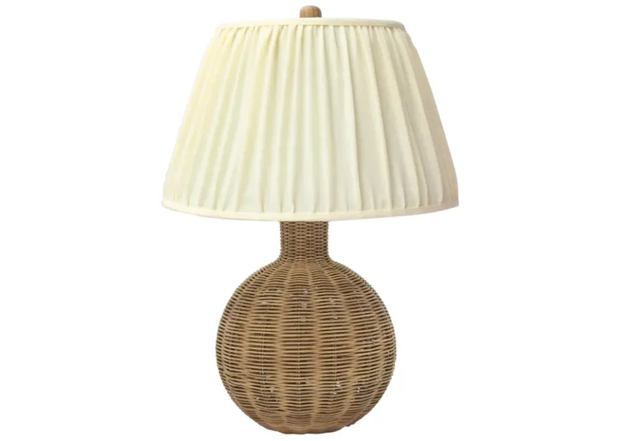 Pallora Cream & Natural Rattan Table Lamp