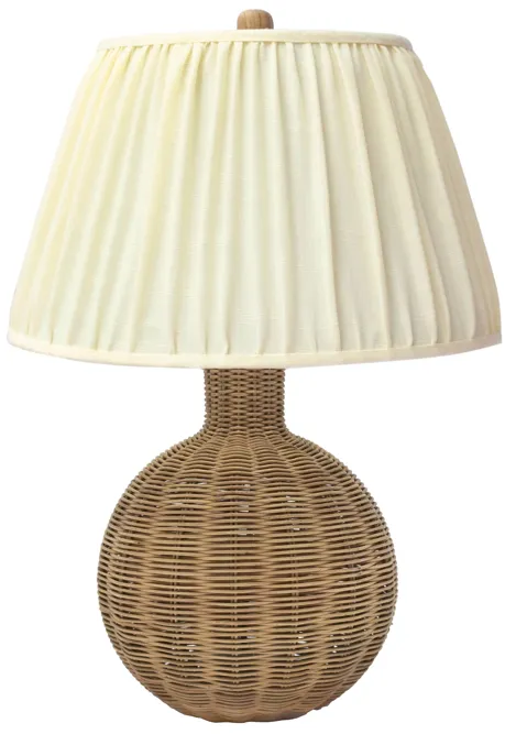 Pallora Cream & Natural Rattan Table Lamp