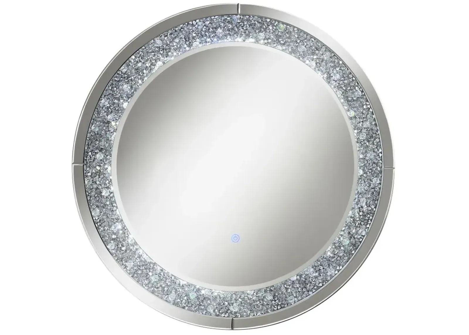 Lixue Round Wall Mirror with LED Lighting Silver