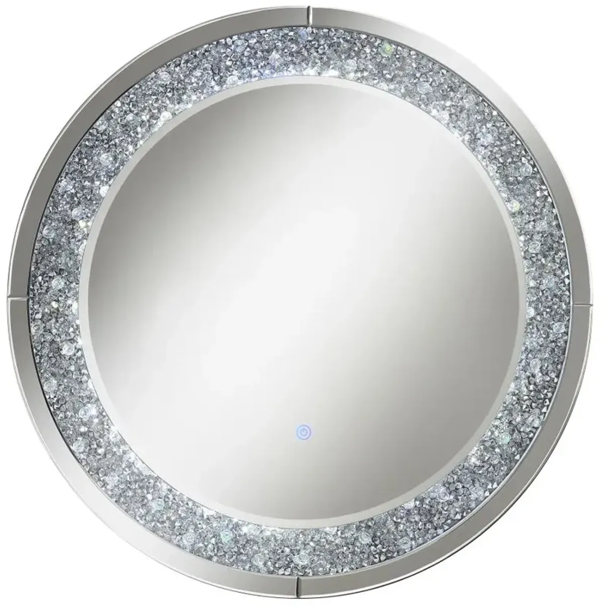 Lixue Round Wall Mirror with LED Lighting Silver