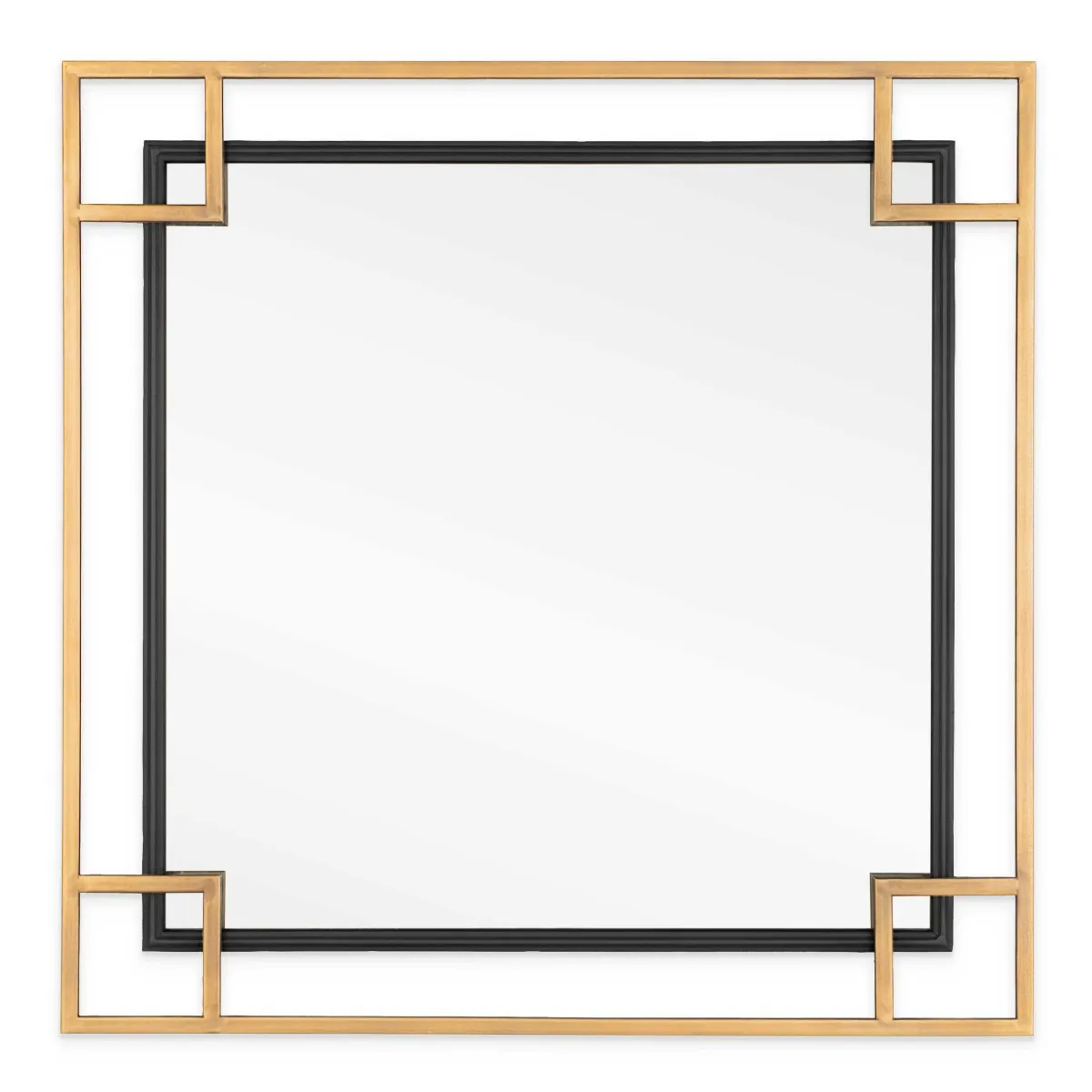 Mavis 22" Square Metal Wall Mirror