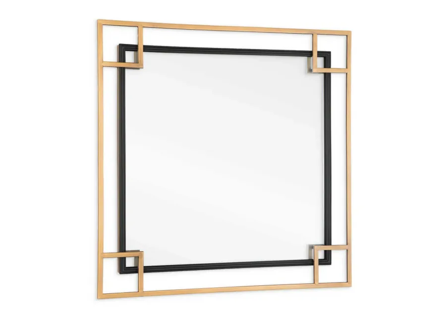 Mavis 22" Square Metal Wall Mirror