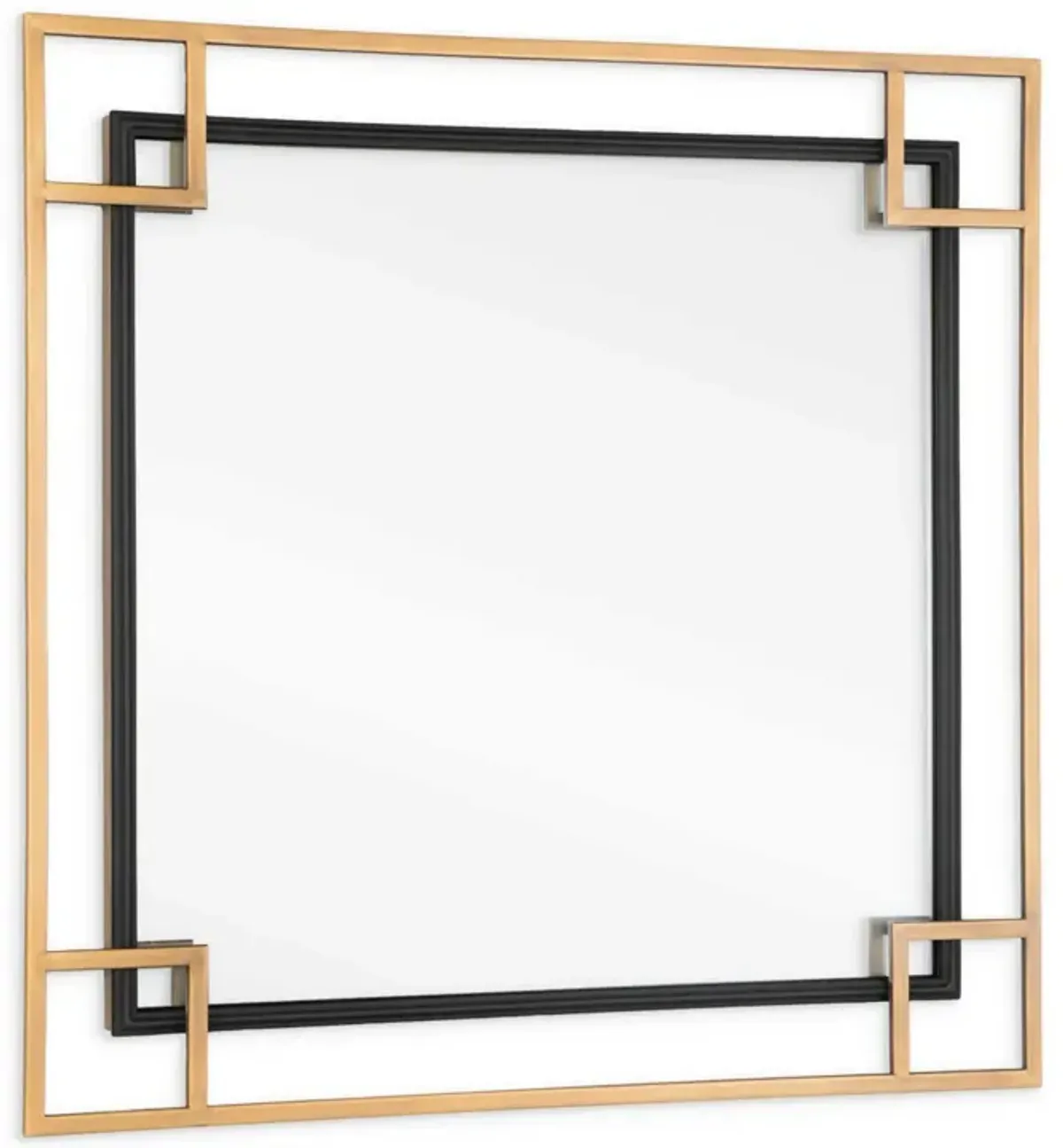 Mavis 22" Square Metal Wall Mirror