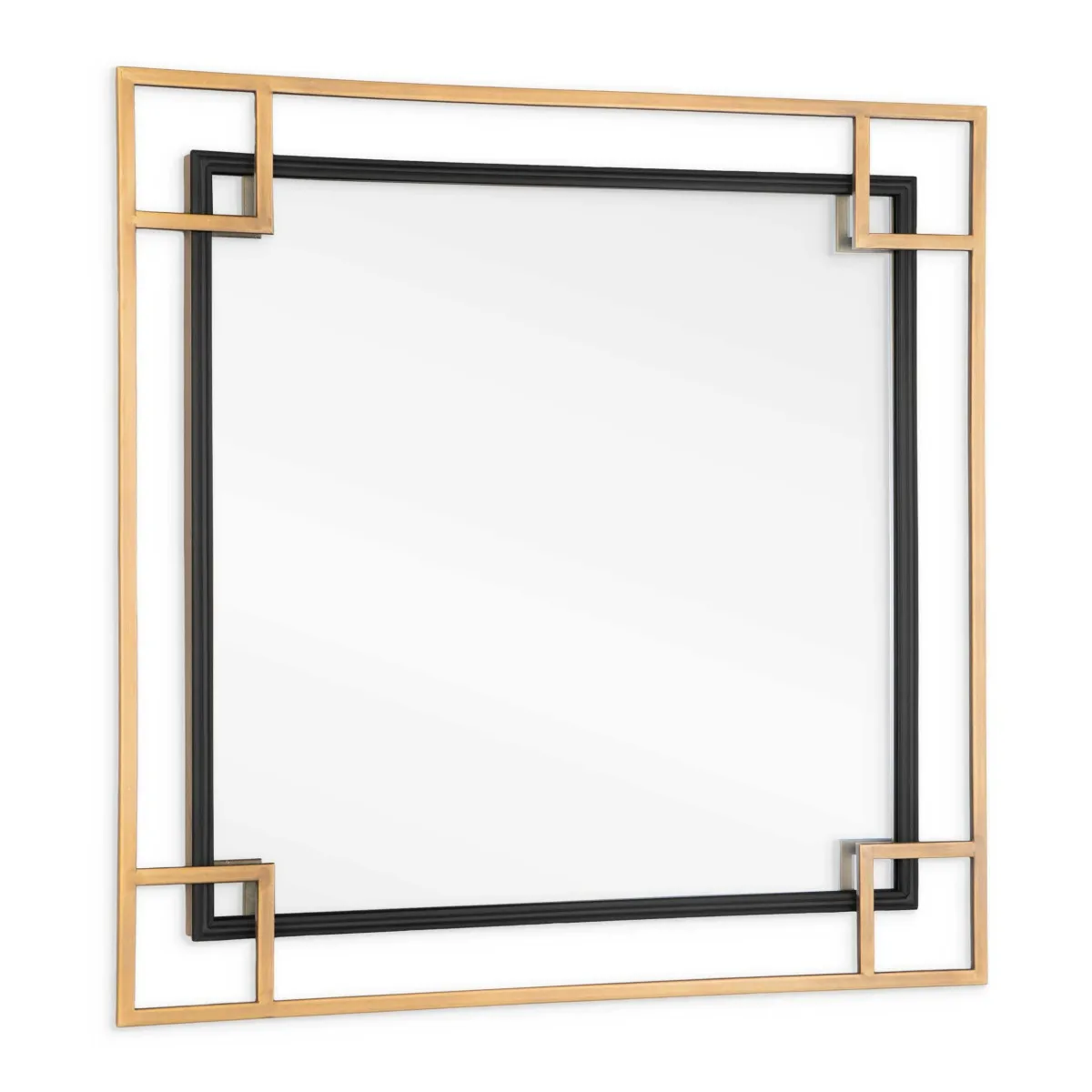 Mavis 22" Square Metal Wall Mirror