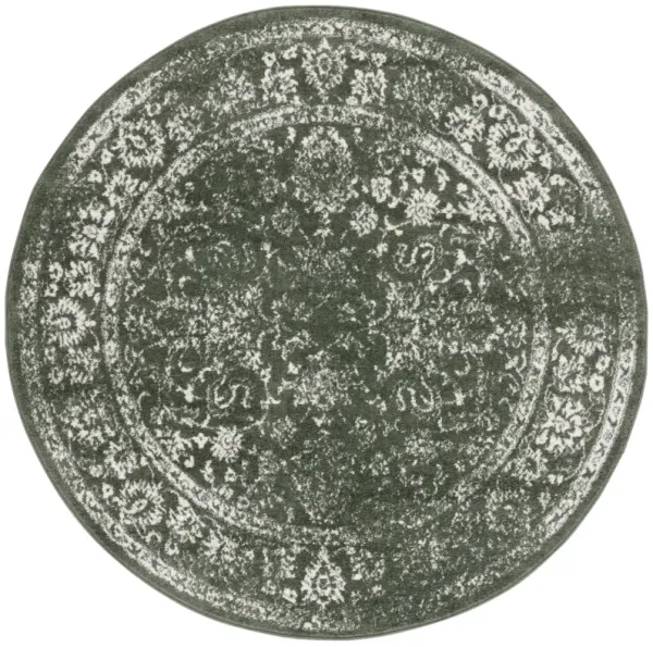 ADIRONDACK 109 DARK GREEN  6' x 6' Round Round Rug