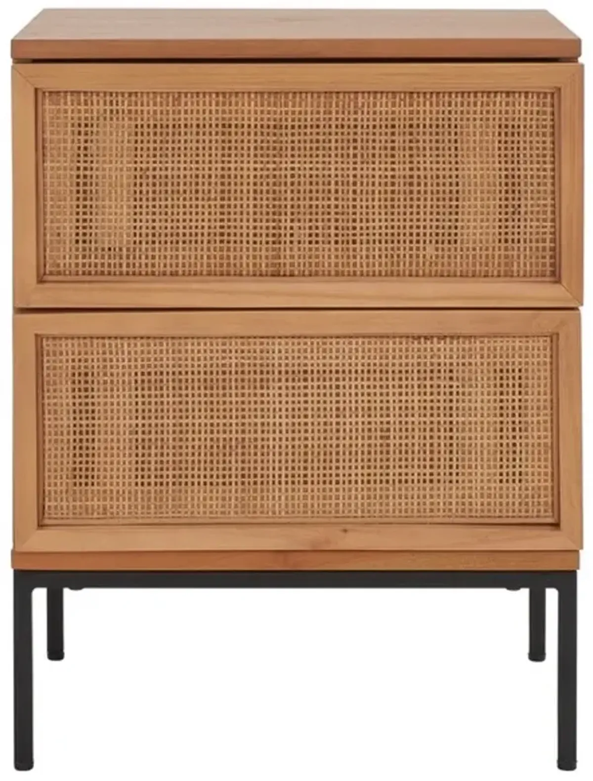 ZADIE 2 DRAWER RATTAN NIGHTSTAND