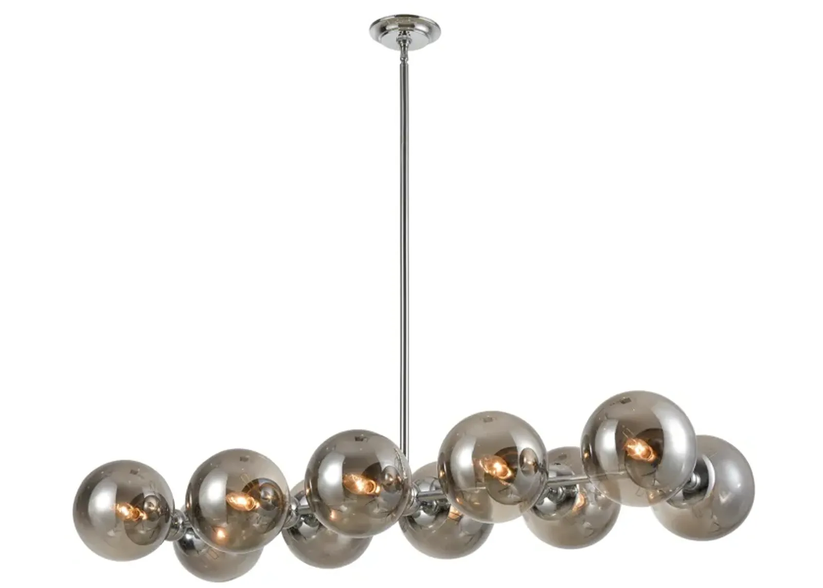 Affinity 45" Wide 10-Light Chandelier - Chrome