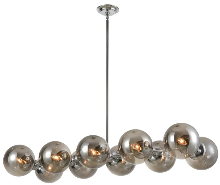 Affinity 45" Wide 10-Light Chandelier - Chrome