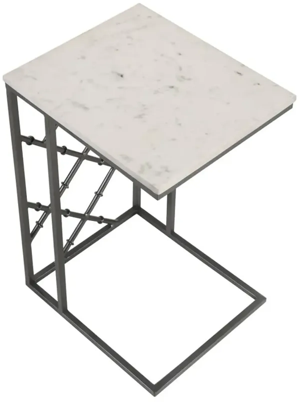 Angeliki Accent Table with Marble Top White