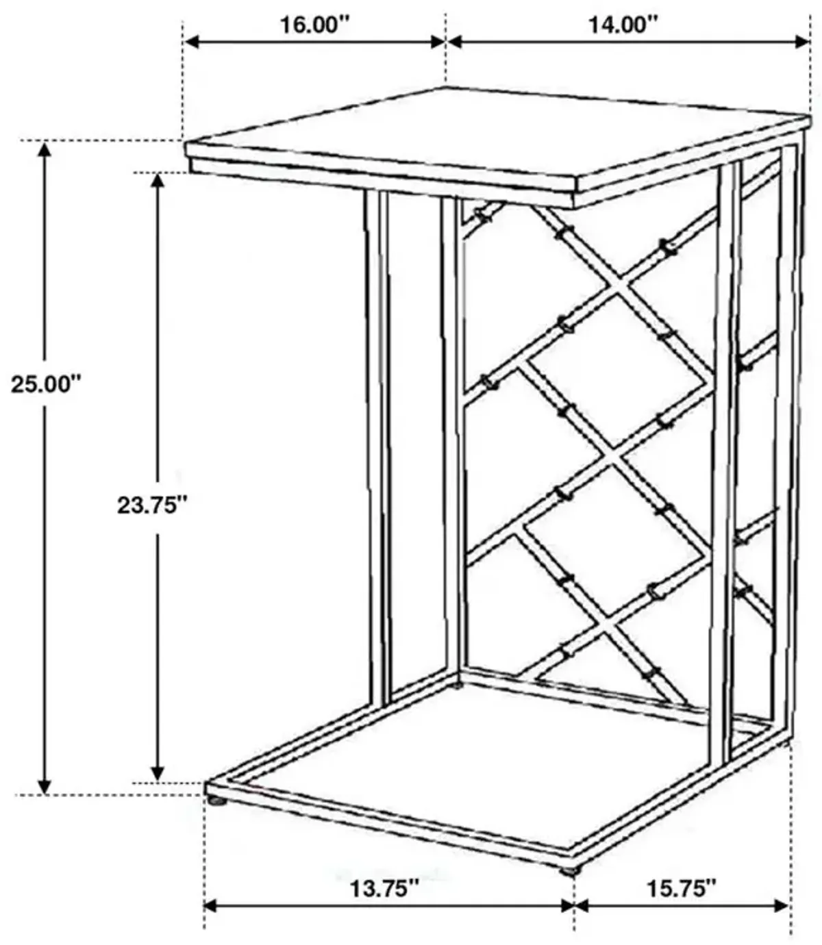 Angeliki Accent Table with Marble Top White