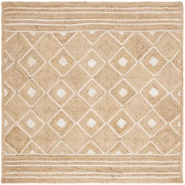 NATURAL FIBER 893 NATURAL  6' x 6' Square Square Rug