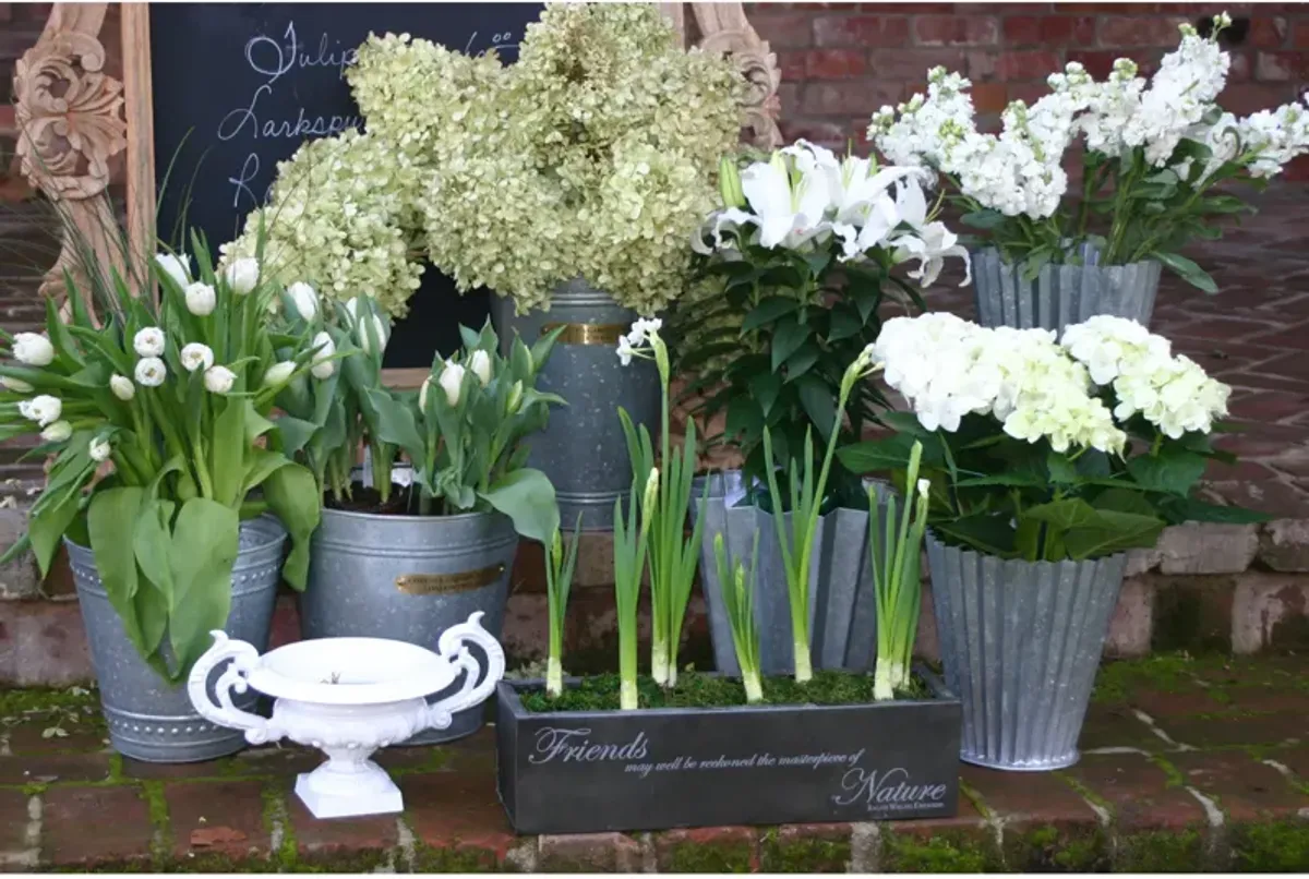 French Pleat Flower Bucket - Short