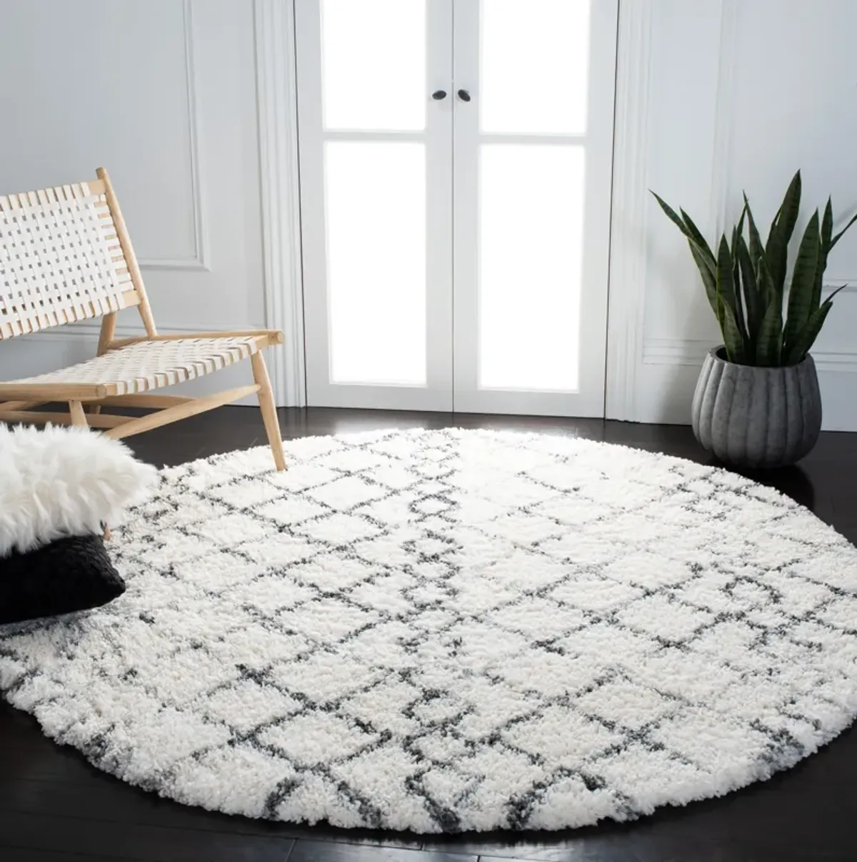 FONTANA SHAG Round Power Loomed 5'-3" X 5'-3" Round Rug