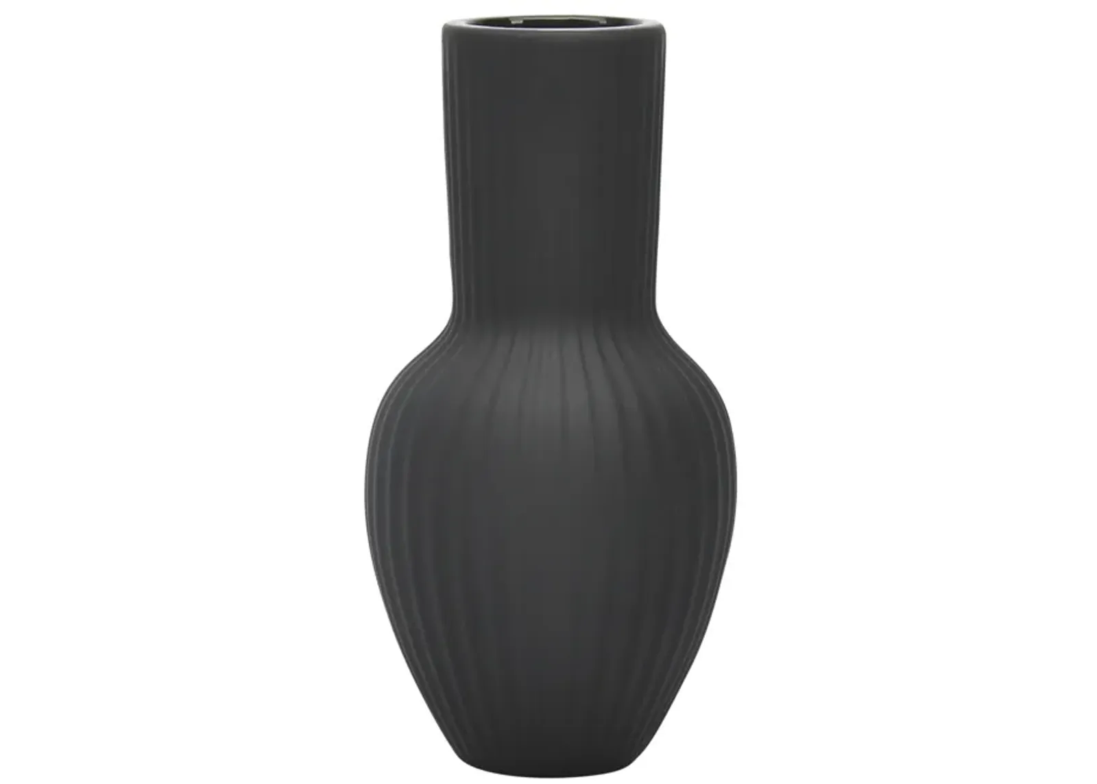 Cer, 11"h Bouquet Vase, Black