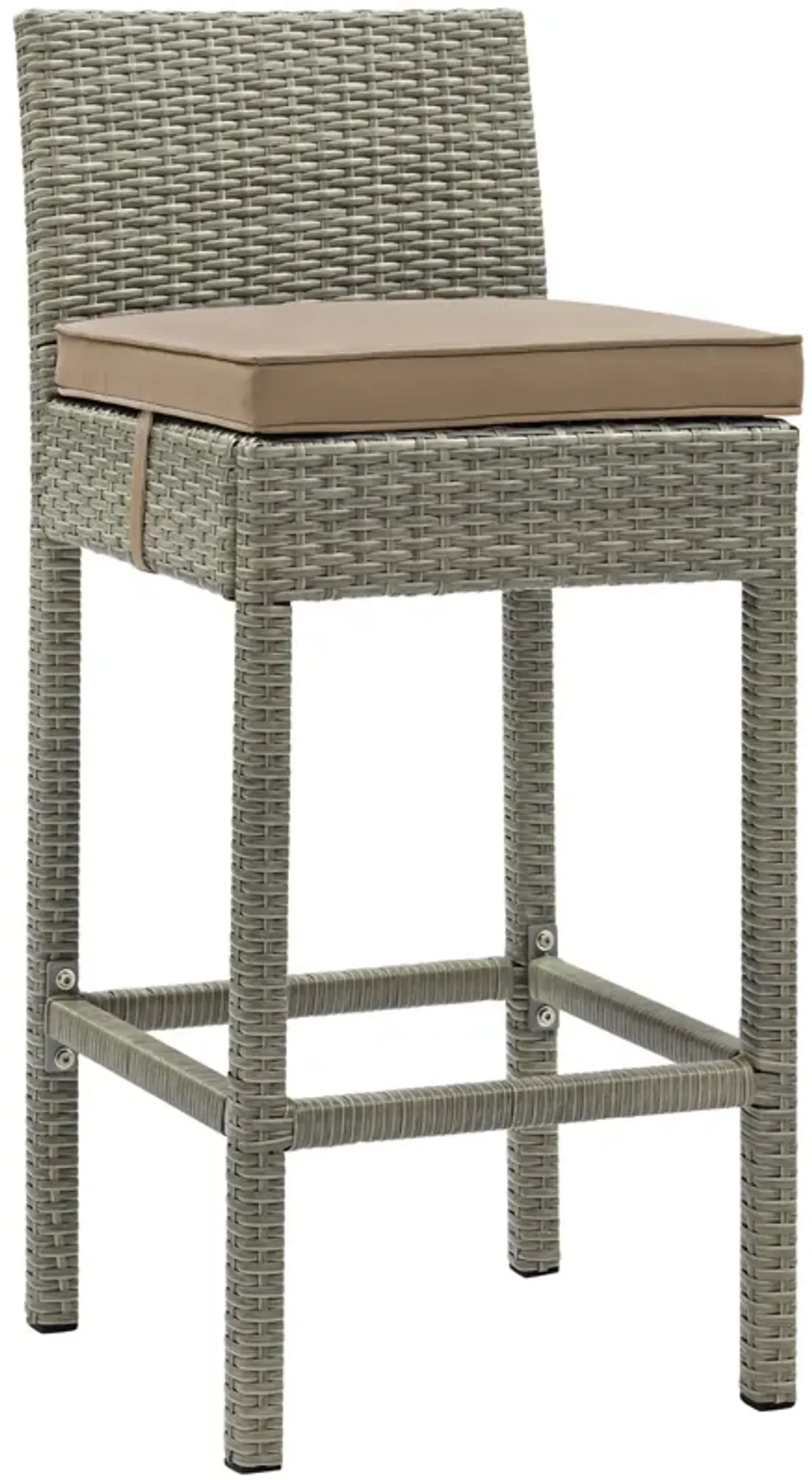 Conduit Bar Stool Outdoor Patio Wicker Rattan Set of 4