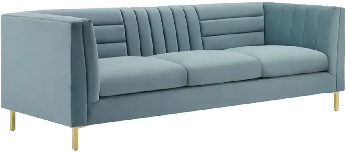 Ingenuity Channel Tufted Performance Velvet Sofa