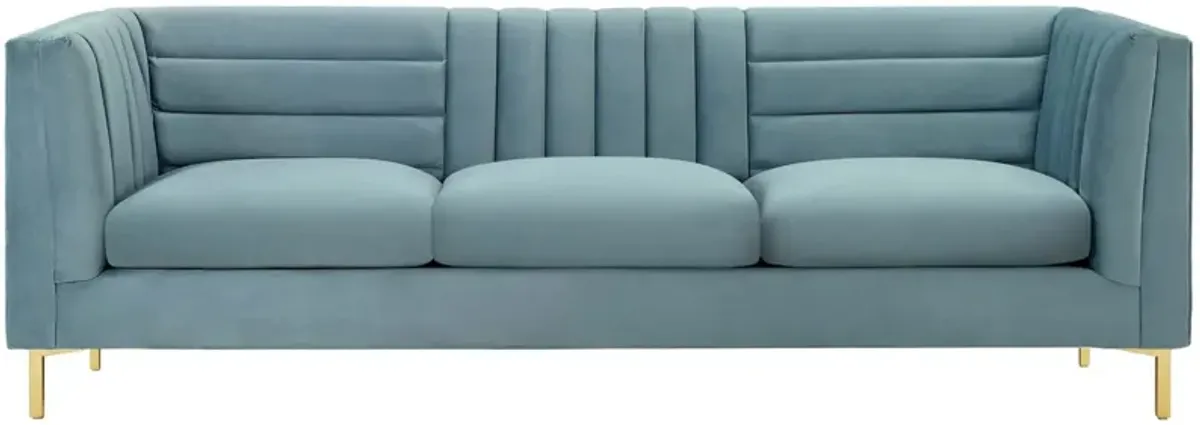 Ingenuity Channel Tufted Performance Velvet Sofa