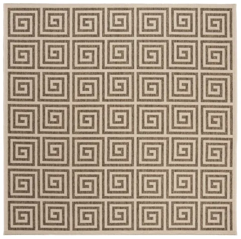 LINDEN 129 Collection LND129D-6SQ Beige / Cream 6'-7" X 6'-7" Square