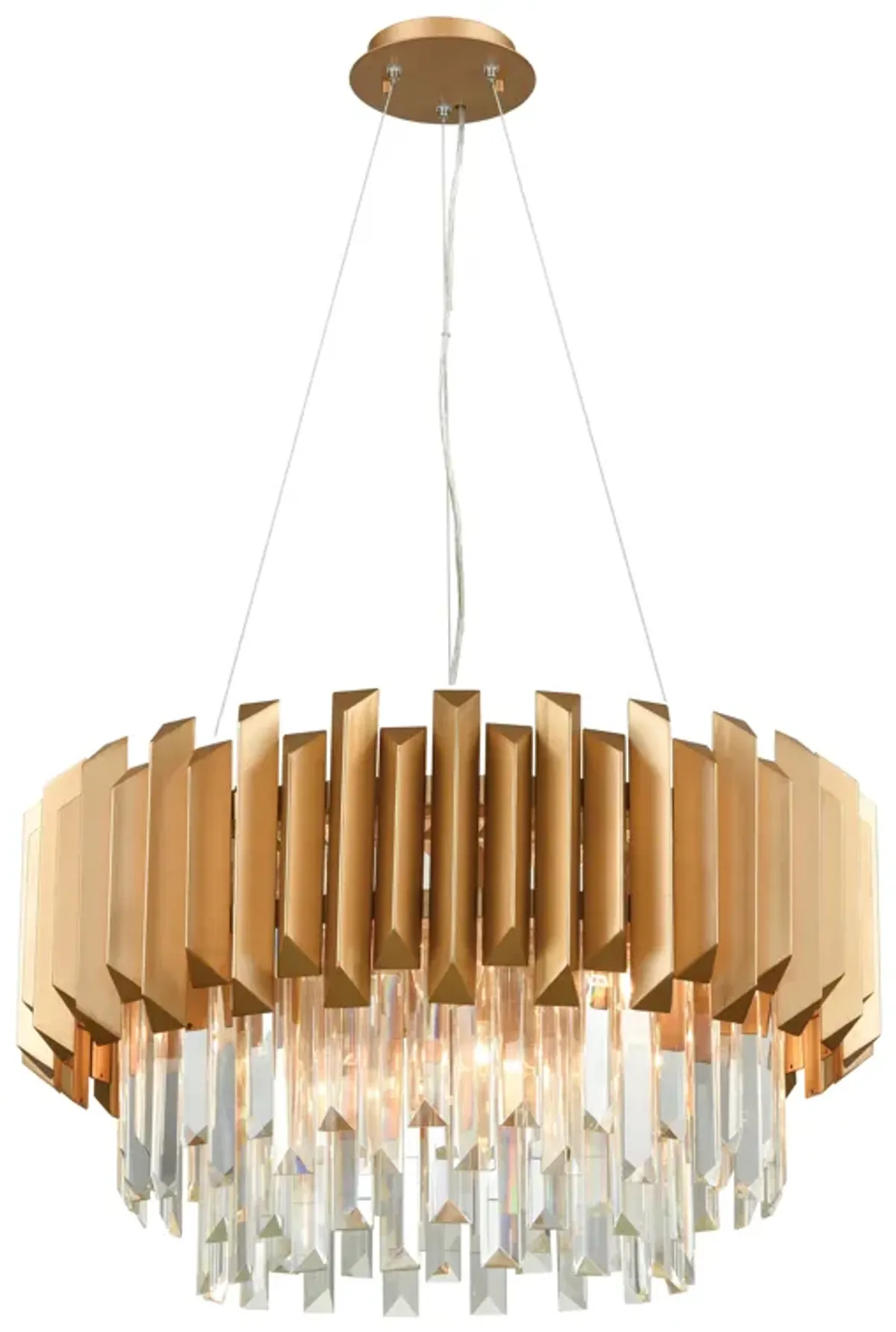 Seneca Falls 26" Wide 6-Light Chandelier - Matte Gold