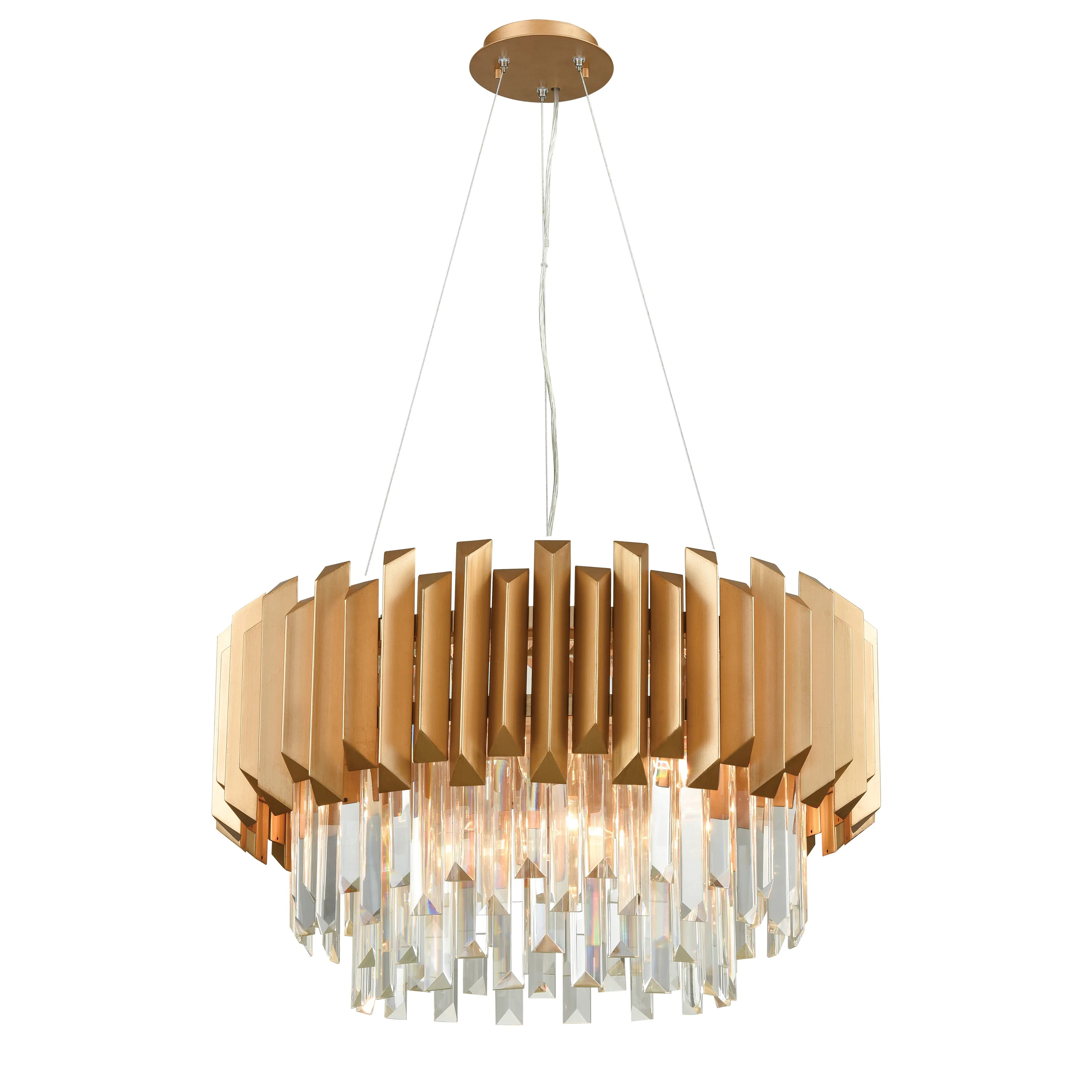 Seneca Falls 26" Wide 6-Light Chandelier - Matte Gold