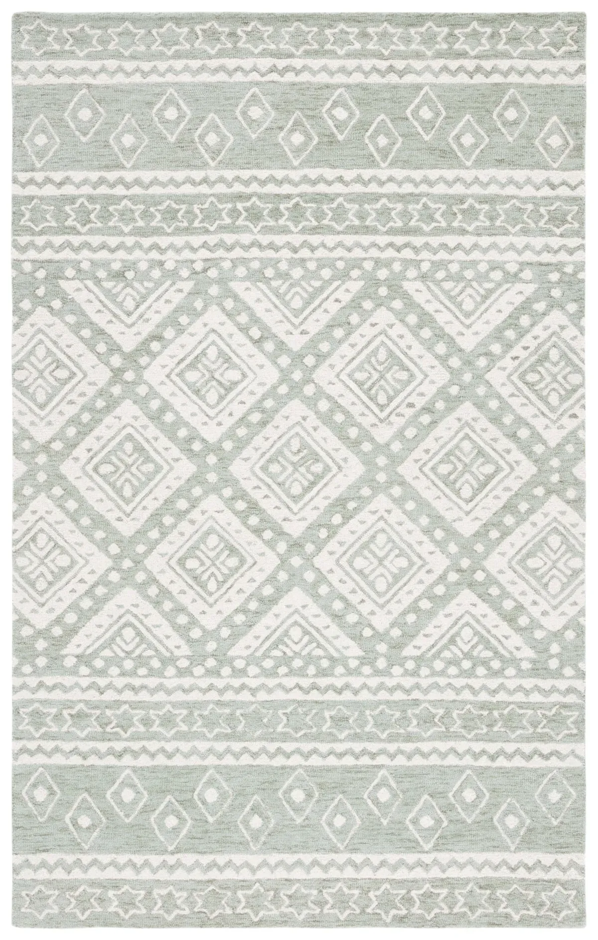 MICRO-LOOP 501 SAGE  8' x 10' Large Rectangle Rug