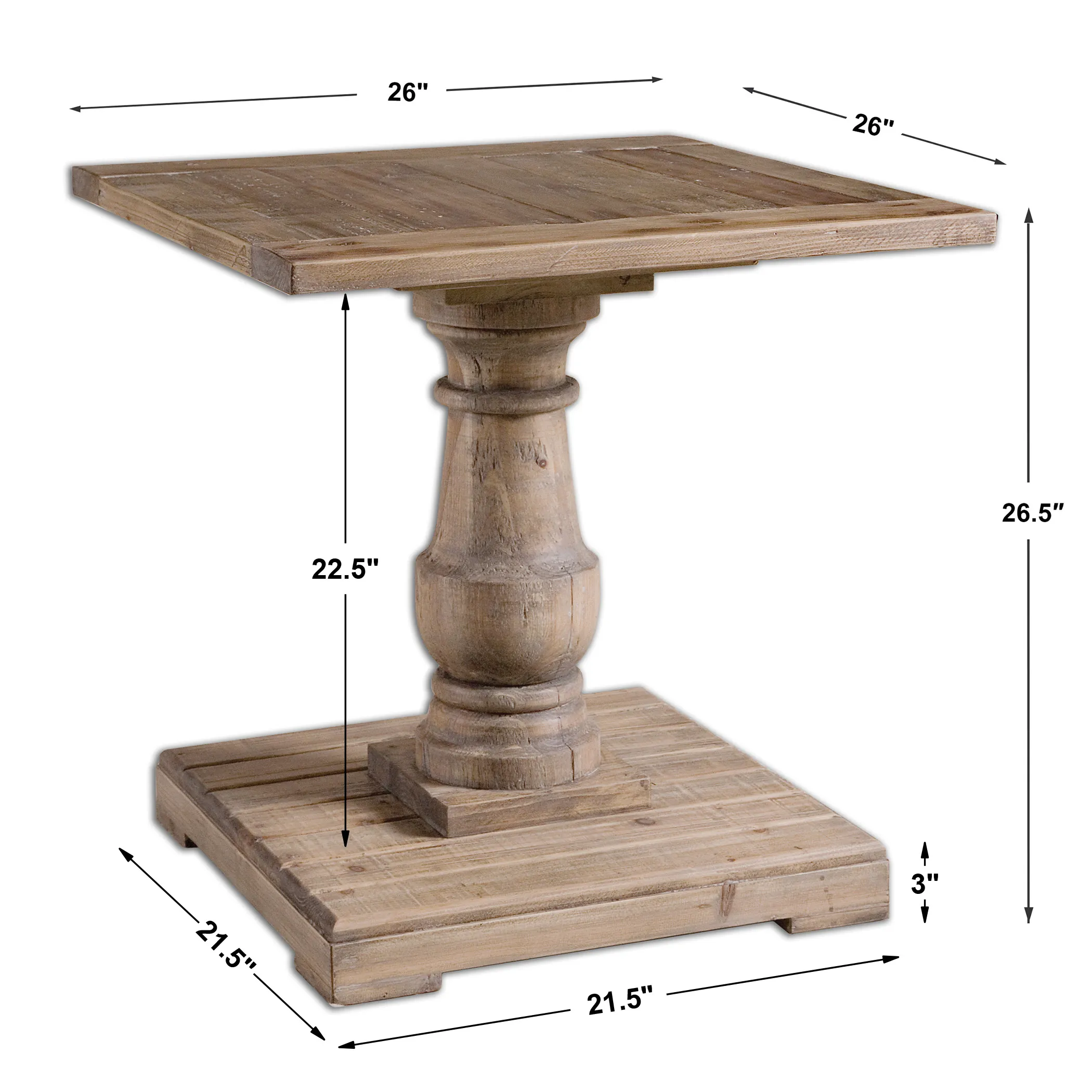 Stratford Pedestal End Table