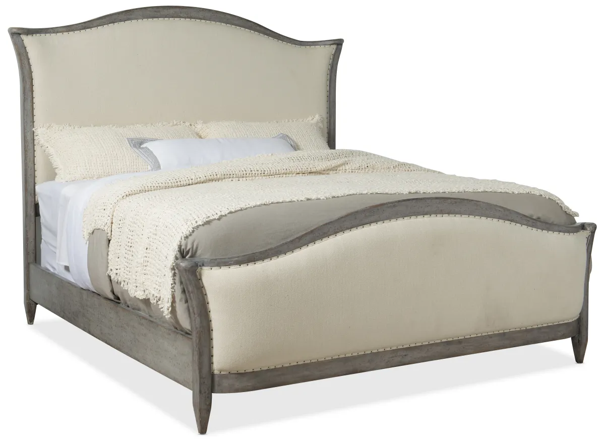 Ciao Bella Queen Upholstered Bed- Speckled Gray