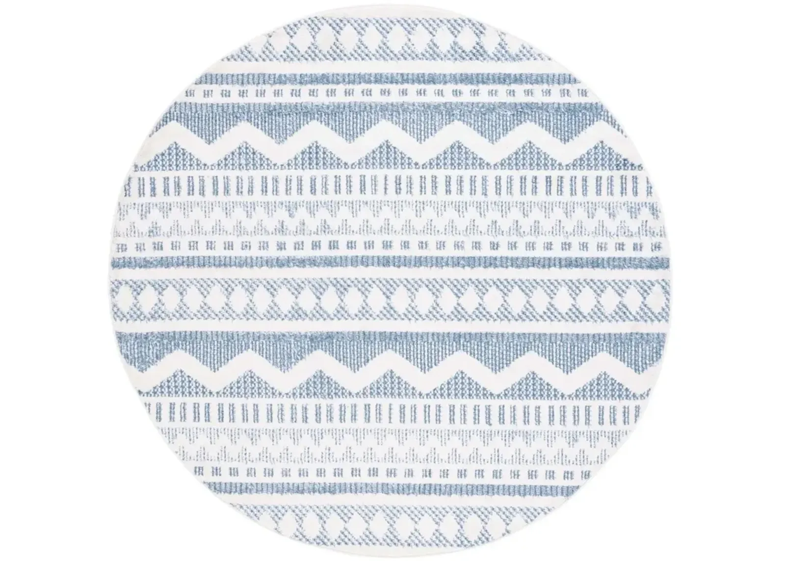 ALAMO 716 Blue 6'-7' X 6'-7' Round Round Rug