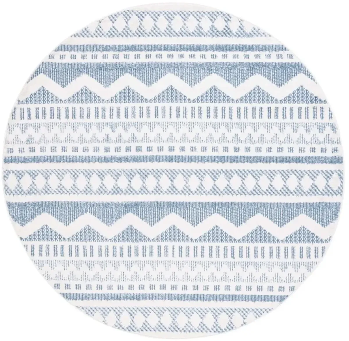 ALAMO 716 Blue 6'-7' X 6'-7' Round Round Rug