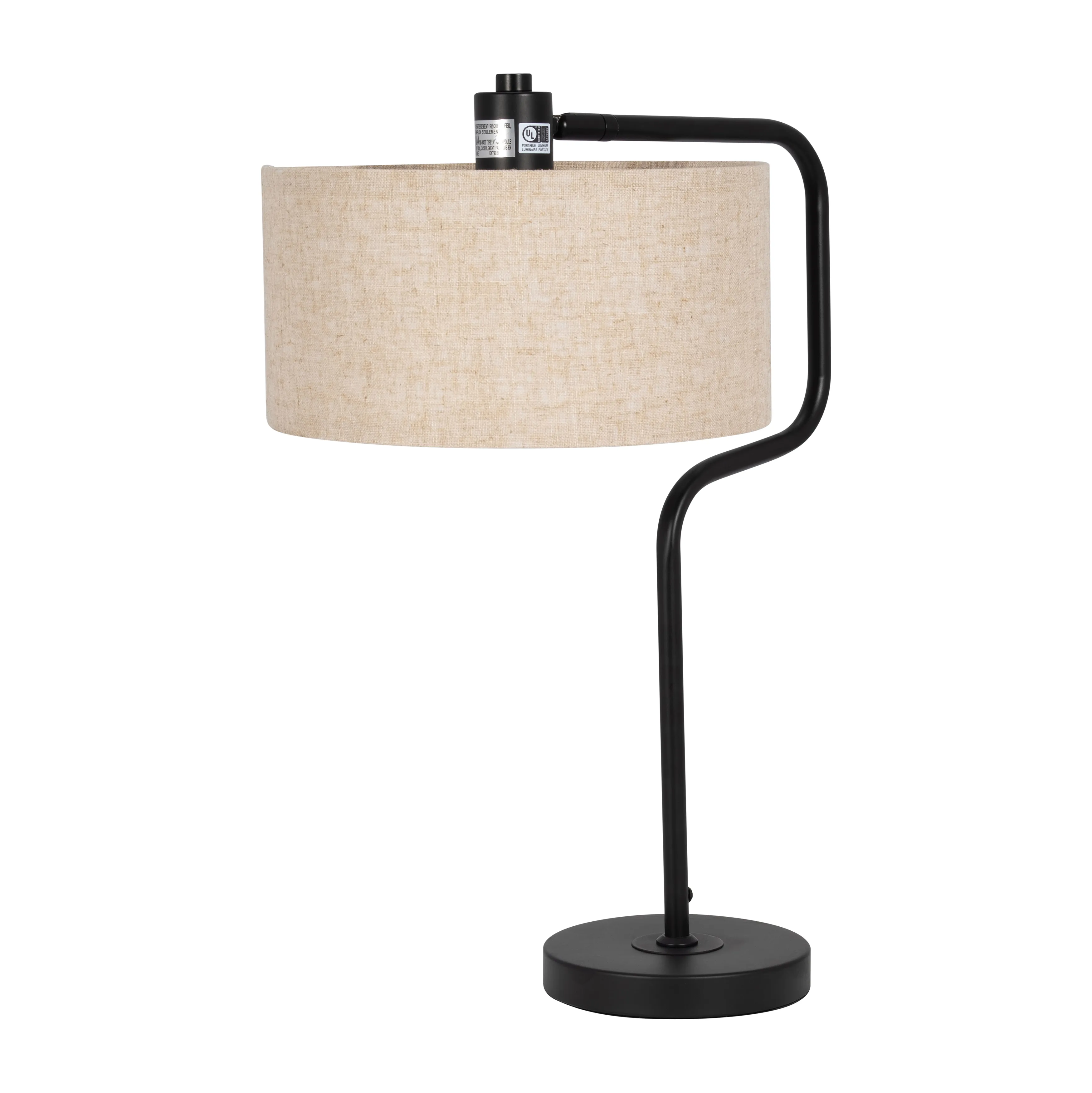 S/3 61"/21"metal Floor And Table Lamps, Black - Set of 3