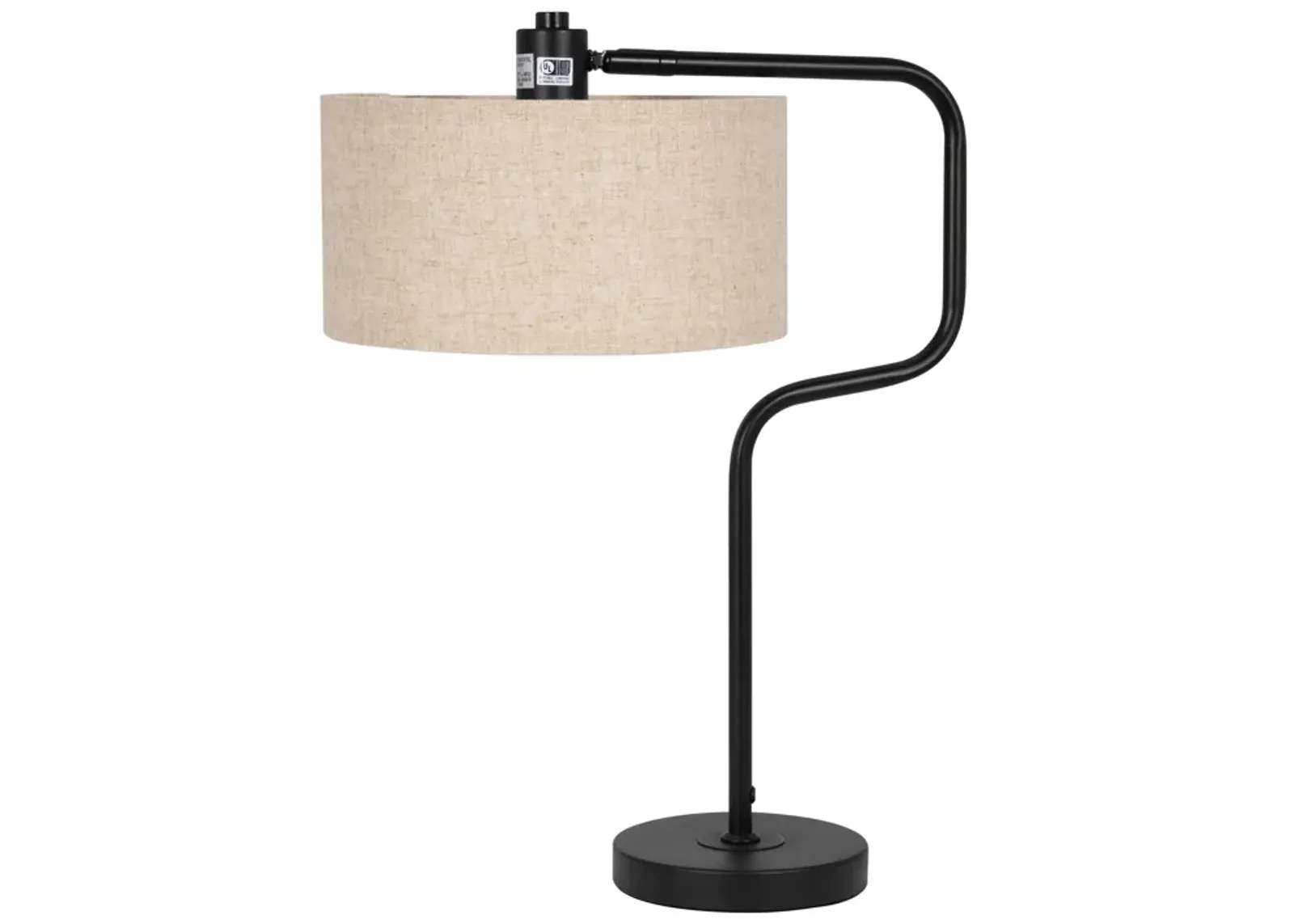 S/3 61"/21"metal Floor And Table Lamps, Black - Set of 3