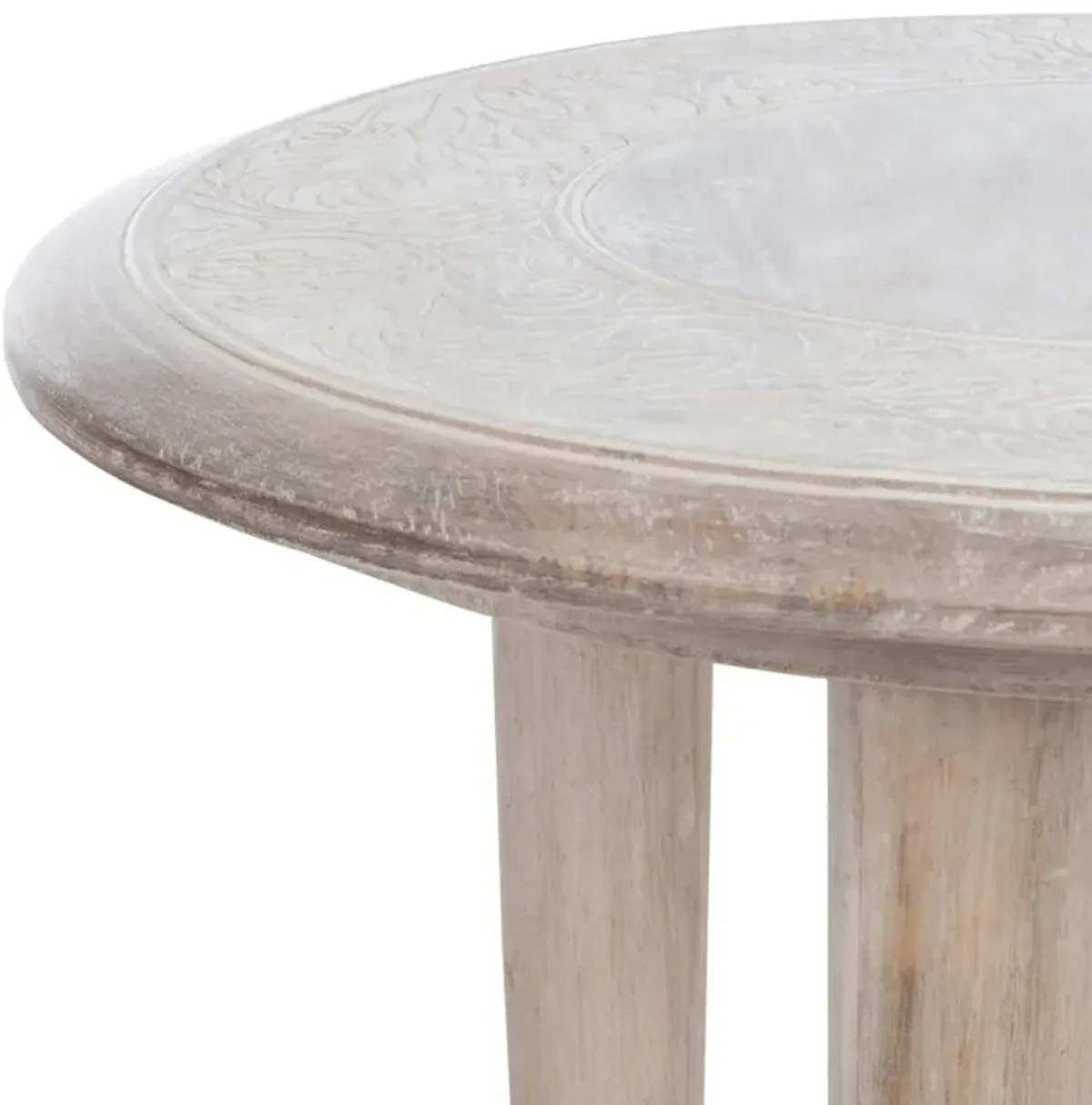 REHNUMA CARVED SIDE TABLE