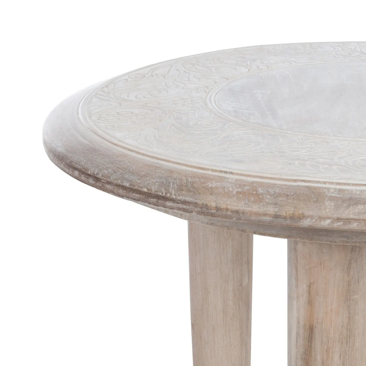 REHNUMA CARVED SIDE TABLE