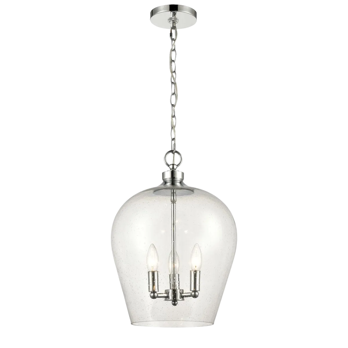 Darlene 13" Wide 3-Light Pendant - Polished Chrome