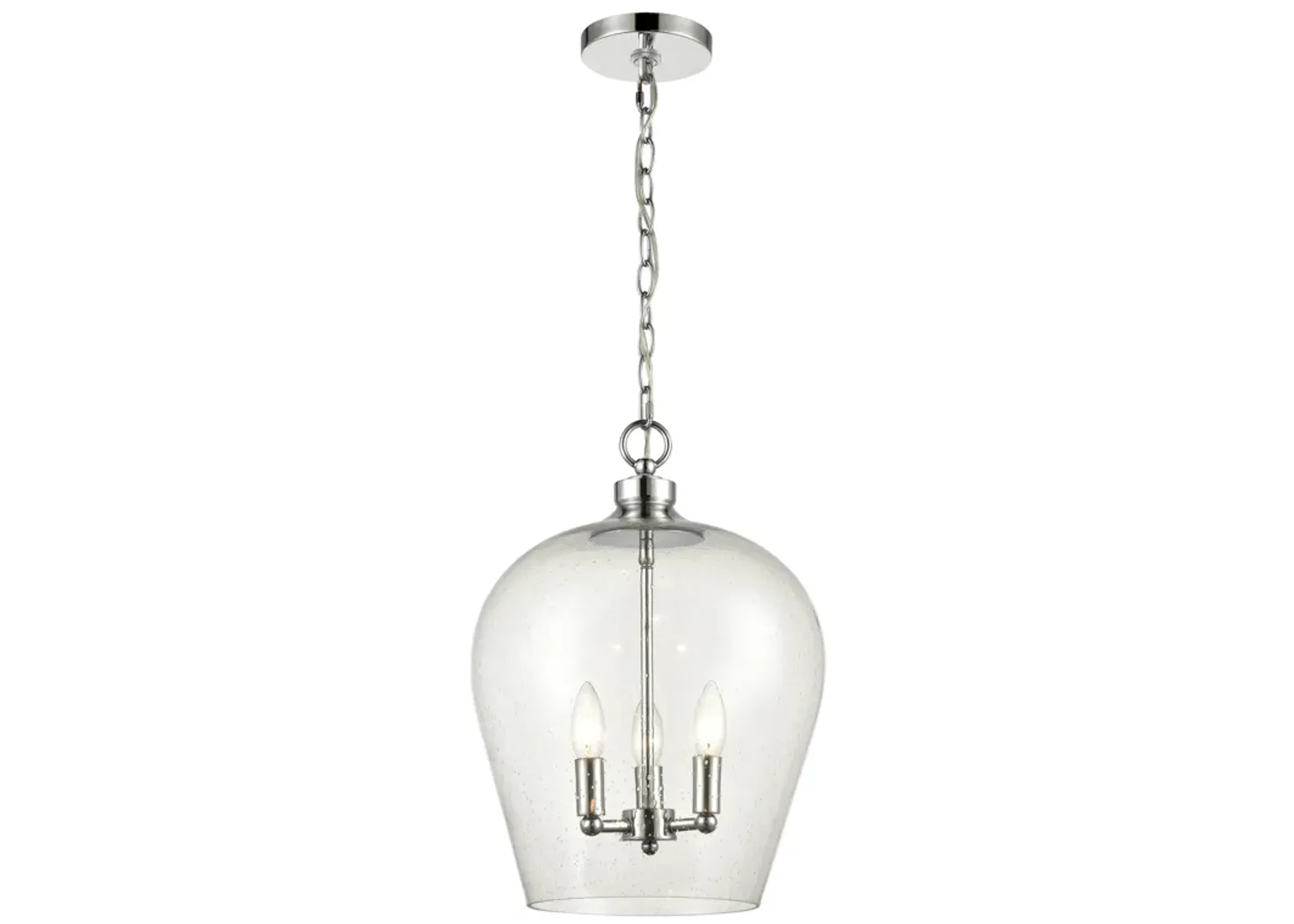 Darlene 13" Wide 3-Light Pendant - Polished Chrome