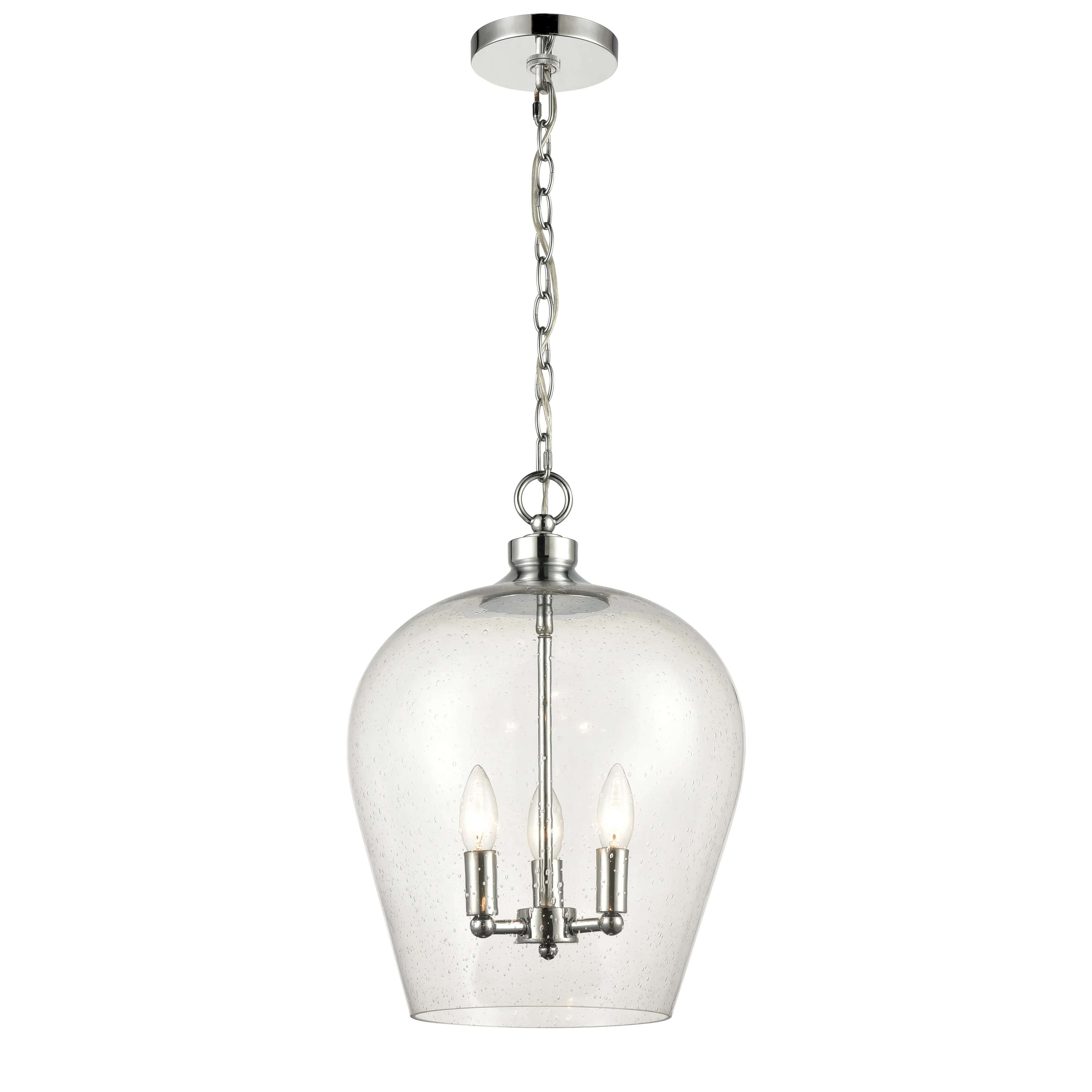 Darlene 13" Wide 3-Light Pendant - Polished Chrome