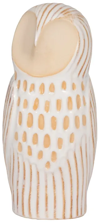 Cer, 8" Perched Owl, Ivory