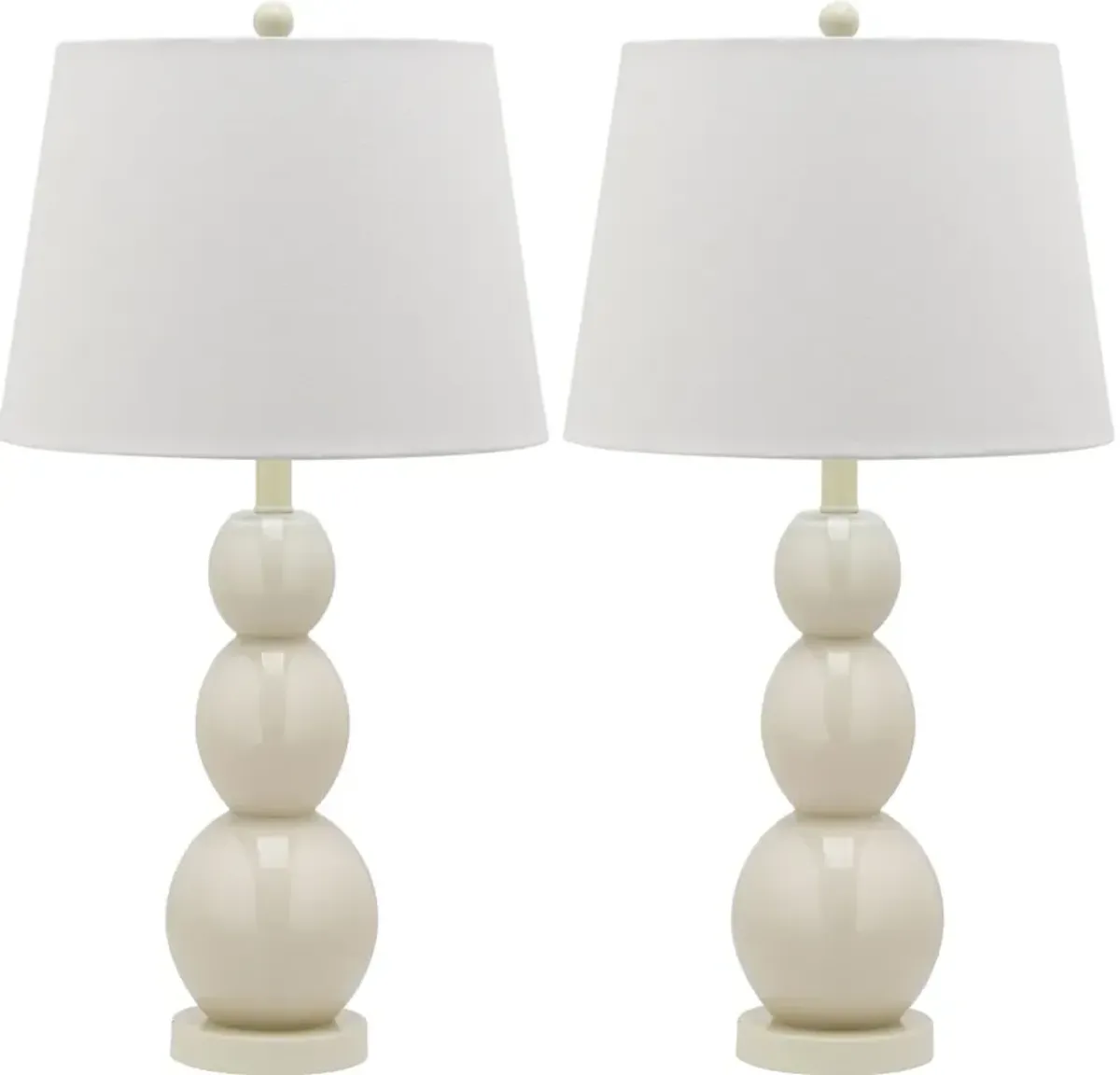 Jayne 26.5-Inch H Three Sphere Glass Lamp - Set of 2