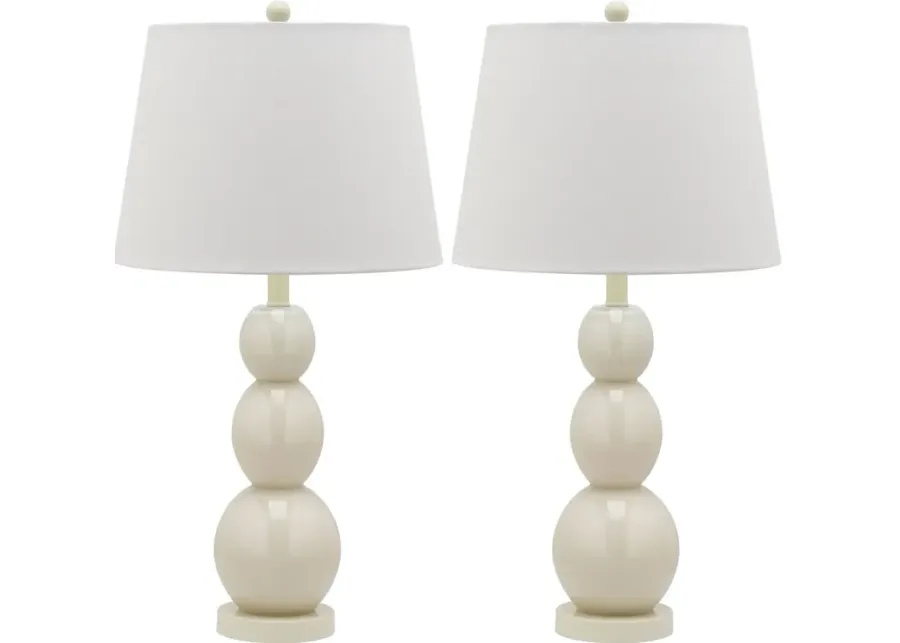 Jayne 26.5-Inch H Three Sphere Glass Lamp - Set of 2