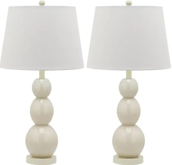 Jayne 26.5-Inch H Three Sphere Glass Lamp - Set of 2