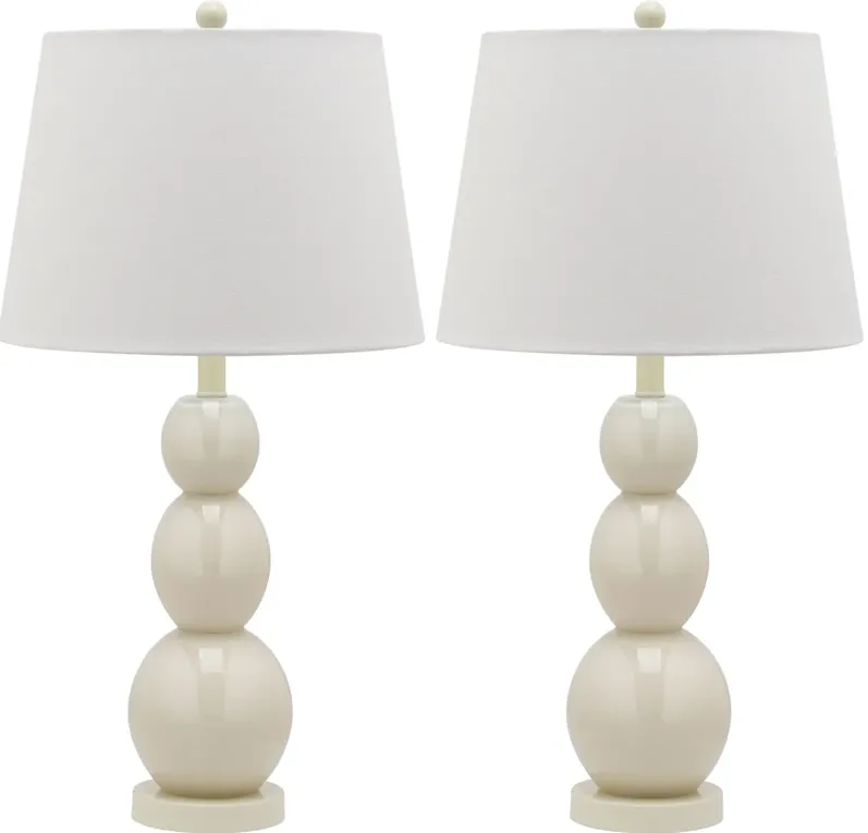 Jayne 26.5-Inch H Three Sphere Glass Lamp - Set of 2