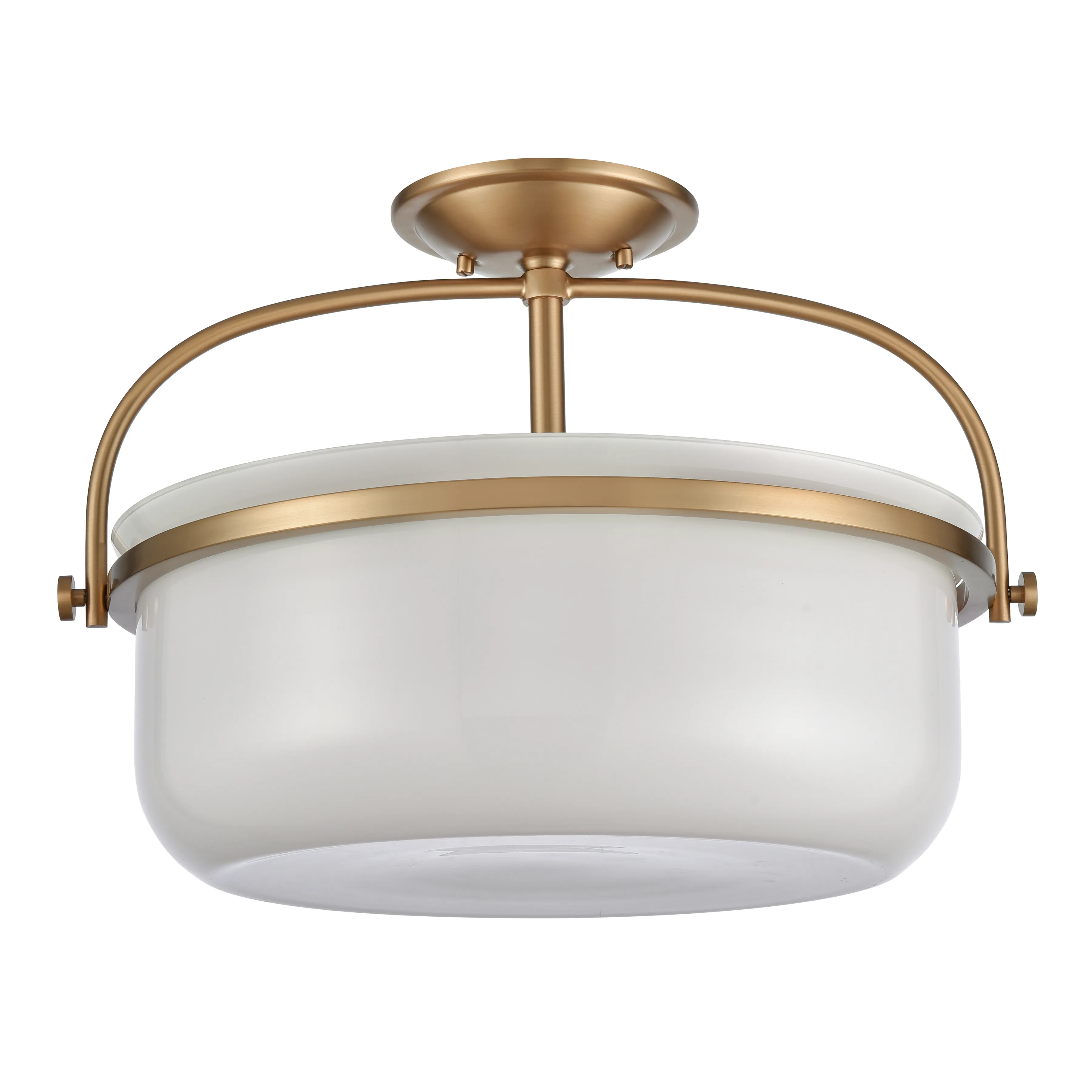 Wentworth 17'' Wide 3-Light Semi Flush Mount - Brushed Gold