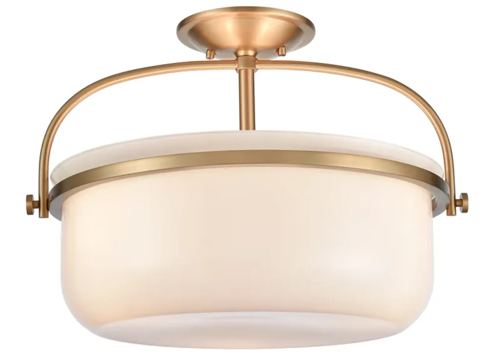 Wentworth 17'' Wide 3-Light Semi Flush Mount - Brushed Gold