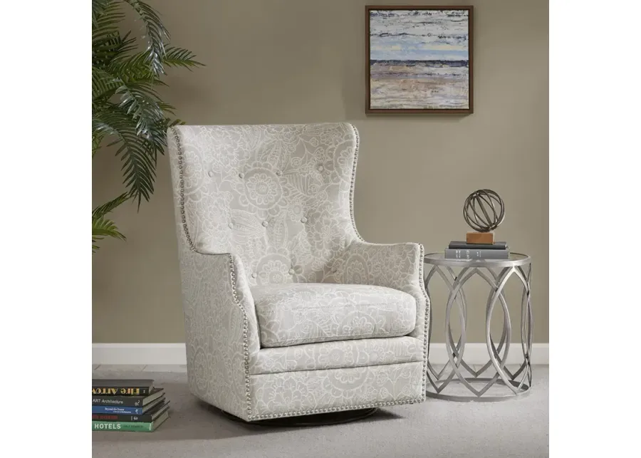 Madison Park Ella Cream Swivel Glider Chair