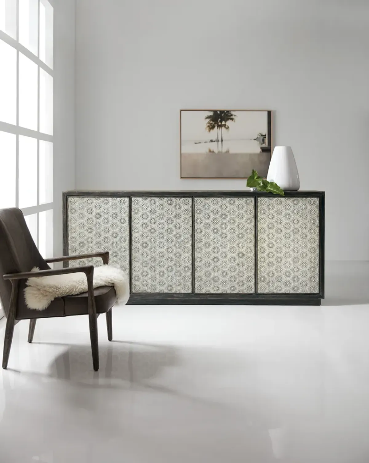 Melange Greystone Four-Door Credenza